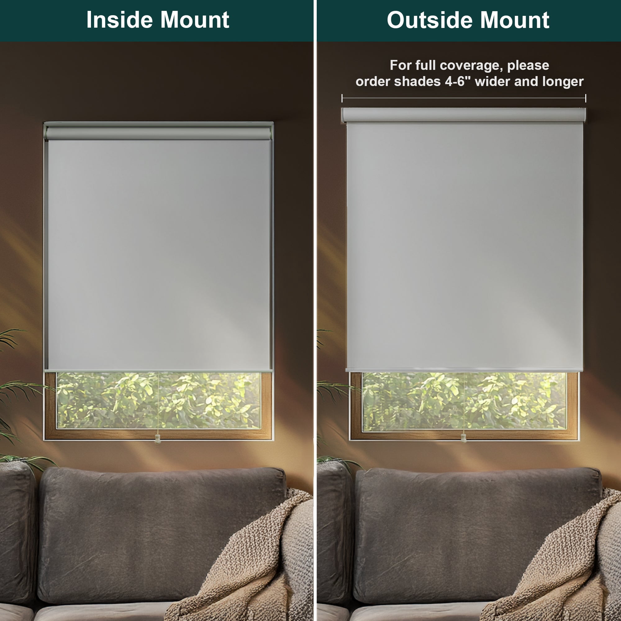 Chicology Blackout Roller Shades | Cordless Room Darkening Window Blinds |42"W X 72"H| Privacy Shades for Bedroom & Living Room | Easy Install | Byssus White