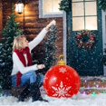 thumbnail image 4 of KCEHTA 24 Inch Outdoor Giant Christmas Ball Ornaments, PVC Christmas Decorated Ball, Christmas Decorations for Holiday Garden Lawn Yard Porch Party Decorations, 4 of 6