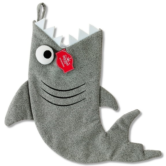 Shark Christmas Stocking, Gray, 20", by Holiday Time