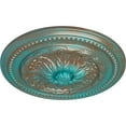 thumbnail image 3 of Ekena Millwork 15 3/4"OD x 1 7/8"P Chester Ceiling Medallion (Fits Canopies up to 2 1/4"), Hand-Painted Copper Green Patina, 3 of 6
