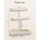 thumbnail image 5 of Soporte organizador para joyas Vlando, 2 niveles, soporte para pulseras, blanco, 5 of 6