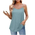 thumbnail image 6 of bnaln Vest Tops Women Sale Summer Tank Tops Sleeveless Spaghetti Strap Camisole Blouse Top Crew Neck Casual Beach Flowy Cami Shirts Y2K Going Out Tops Cute Tshirts Fashion Outfits, 6 of 7