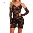 thumbnail image 1 of Vestido de ropa de dormir sexy para mujer Conjunto de lencería de perspectiva hueca Ropa interior de encaje, M Monstrate XX000106-02, 1 of 7