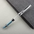 thumbnail image 3 of YongSheng 3008 FountainPen Silver Trim Piston Filling Transparent Large Capacity Storage Ink EF Nib Suitable For Student Study Calligraphy Practice OfficeWwork S.ignature 2ml, 3 of 9