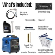 Westinghouse 2800 Peak Watt Portable Gas & Propane Powered Inverter Generator, Dual Fuel, Parallel Capable with CO Sensor