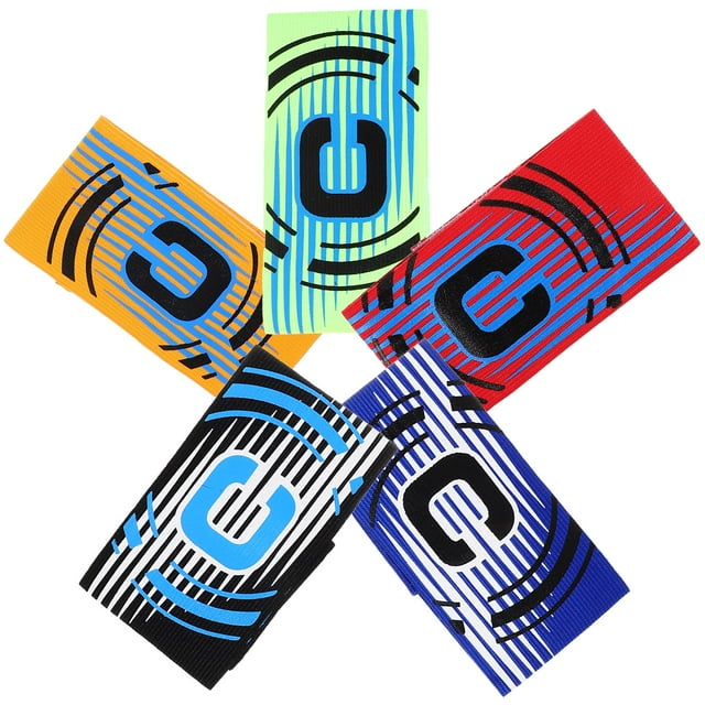 MERRYHAPY 5Pcs Practical Soccer Captain Armbands for Football Team Leaders with Durable Material