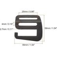 thumbnail image 2 of Metal G Hooks Webbing Buckles, G-Hook Wave Buckle Adjusters Slide Buckle for Backpack Strap Webbing 2Pcs, 2 of 5