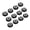 Black, variant on BOKYAN 12pcs Swivel Caster Wheels Self Adhesive 360 Degree Rotation High Load Bearing ABS Pulleys for Furniture Appliance Black