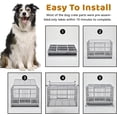 thumbnail image 4 of TIME RAY 38" Heavy Duty Indestructible XL Dog Crate, Escape-Proof Double Door Cage with Wheels & Tray, 4 of 14