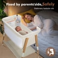 thumbnail image 4 of suihuooo Baby Bassinet Bedside Sleeper Crib for Newborn Boys Girls, Height Adjustable,Wheels And Mattress, White, 4 of 7
