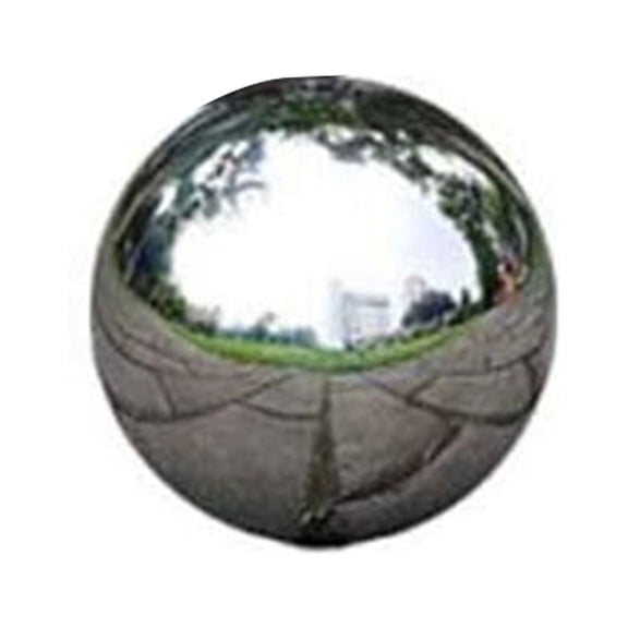 Stainless Steel Gazing Diameter Gazing Globe Mirror Ball,Silver Stainless Steel Polished Reflective Smooth Garden Sphere,Colorful and Shiny Addition to Any Garden or Home