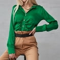 thumbnail image 2 of Vedolay Blouses for Women Chiffon Blouse Breathable Summer Beach Wear Green,XL, 2 of 4