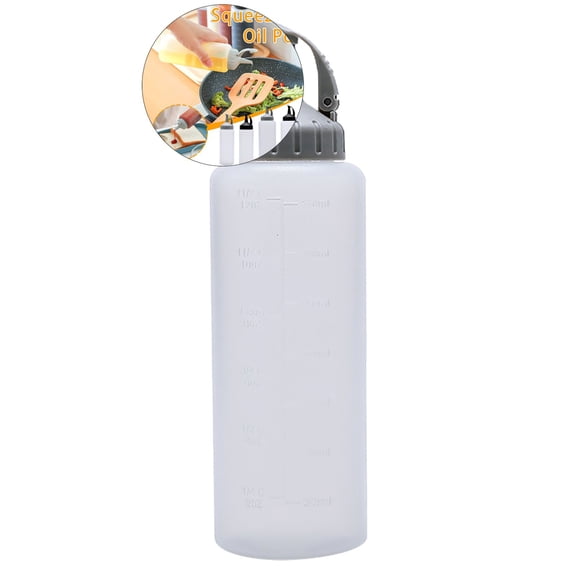 WNFJR Buy One Get One Free Plastic Squeeze Bottles, Leak-proof Oil Pot, Plastic Squeeze Squirt Condiment Bottles with Leak-Proof Cap, Condiment Squeeze Bottles