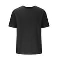 thumbnail image 7 of Fashion YLSDY Mens Casual Crewneck T-Shirts Short Sleeve Fashion Textured Pullover Tees Lightweight Loose Fit Solid Waffle T-Shirts Black XXL, 7 of 7