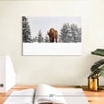 thumbnail image 3 of Elephant Stock Bison At Winter Fields Wall Art - Horizontal Canvas Wall Art - Living Room Wall Decor - Animal Canvas - Gray And Brown Decor - 12" x 8", 3 of 8