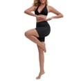 thumbnail image 2 of INSPIRE CHIC Women's Halter Neck Plunge Wirefree Sports Bras Backless Cozy Breathable Workout Fitness Bralette S Black, 2 of 4