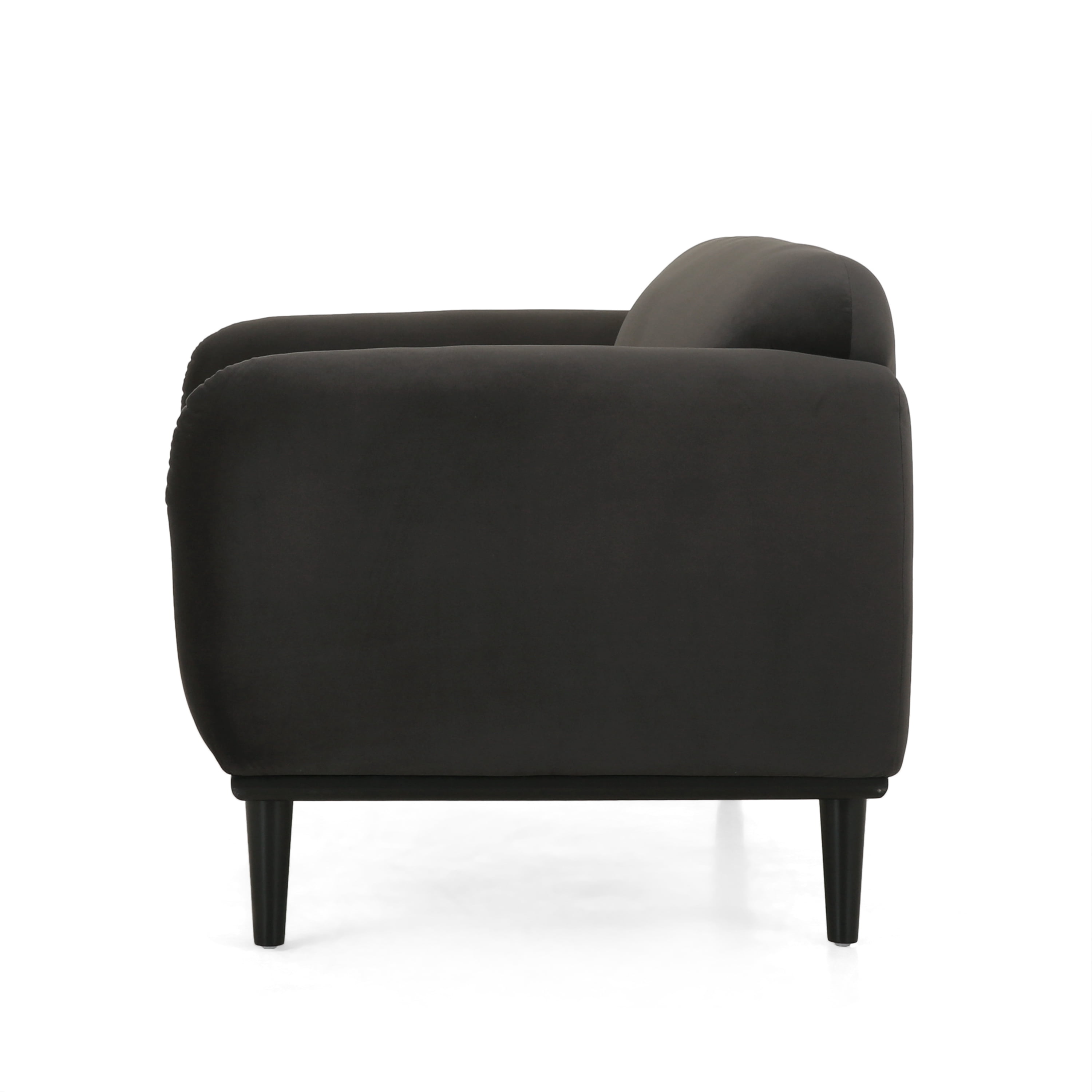 Euroco 50" Small Loveseat Sofa Couch, Boucle Upholstered 2-Seater Love Seats for Apartment, Bedroom,Small Space,Dark Gray