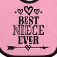 thumbnail image 4 of Inktastic Best Niece Ever from Aunt Girls Baby Bib, 4 of 4