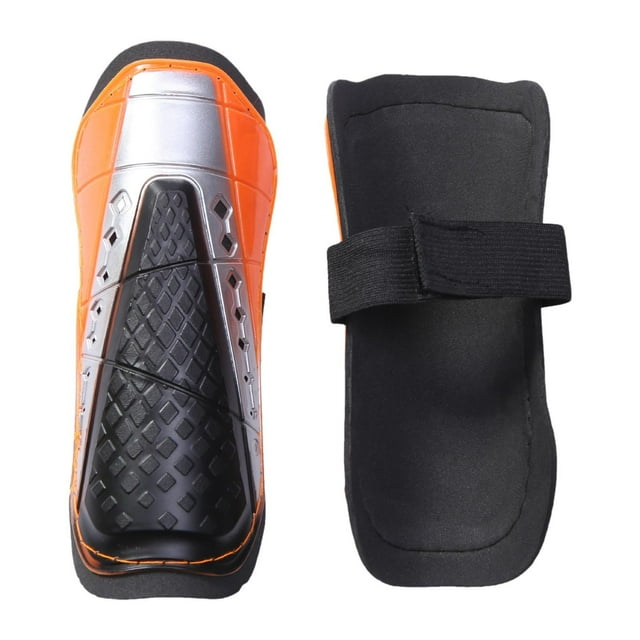 Espinilleras de fútbol DYNWAVEMX para adultos y niños 20 cm Naranja