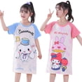thumbnail image 2 of Sanrios Mymelody camisón de dibujos animados Kawaii Anime Kuromi Cinnamoroll Hellokittys pijamas de algodón de manga corta de verano ropa para el hogar, 2 of 4