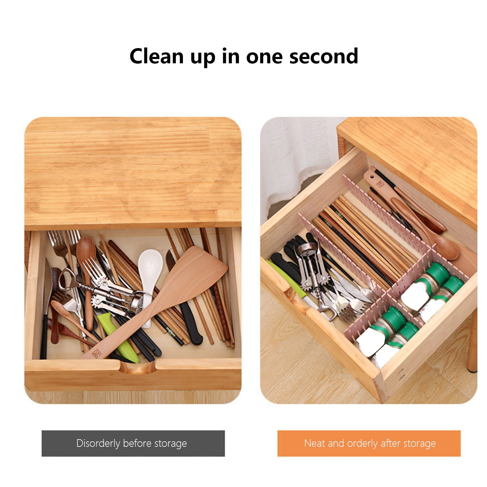 Expandable Drawer Partition Board, Stackable Organizer Dividers, Multifunctional Desk Compartment Trays for Vanity Use
