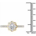 thumbnail image 4 of 1-1/4 Carat T.W. Diamond Flower-Shape Single Halo 14kt Yellow Gold Engagement Ring, 4 of 5