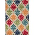 thumbnail image 3 of 5x7 Water Resistant, Indoor Outdoor Rugs for Patios, Front Door Entry, Entryway, Deck, Porch, Balcony | Outside Area Rug for Patio | Multi-Color, Medallion | Size: 5'3'' x 7'3'', 3 of 8