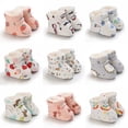 thumbnail image 2 of Zapatos De Bebé Recién Nacido Niñas Niños De Algodón De Lana Botas De Nieve De Fondo Suave De Invierno Bota Caliente Antideslizante Botines Lindas Para 0-18 Meses Babi, 2 of 4