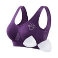 thumbnail image 2 of Women's Rhinestone Sports Bra - Hollow Back Design w/ Wide Strap Support | Anti-Sagging Wireless Bra for Workouts & Mature Figures, 2 of 4
