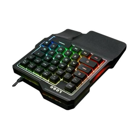 One Handed Keyboard, TSV One-Handed Mechanical Gaming Keyboard RGB LED Backlit Portable Mini Gaming Keypad for LOL/PUBG/WOW/Dota/OW/FPS (Best Keyboard For Dota 2)