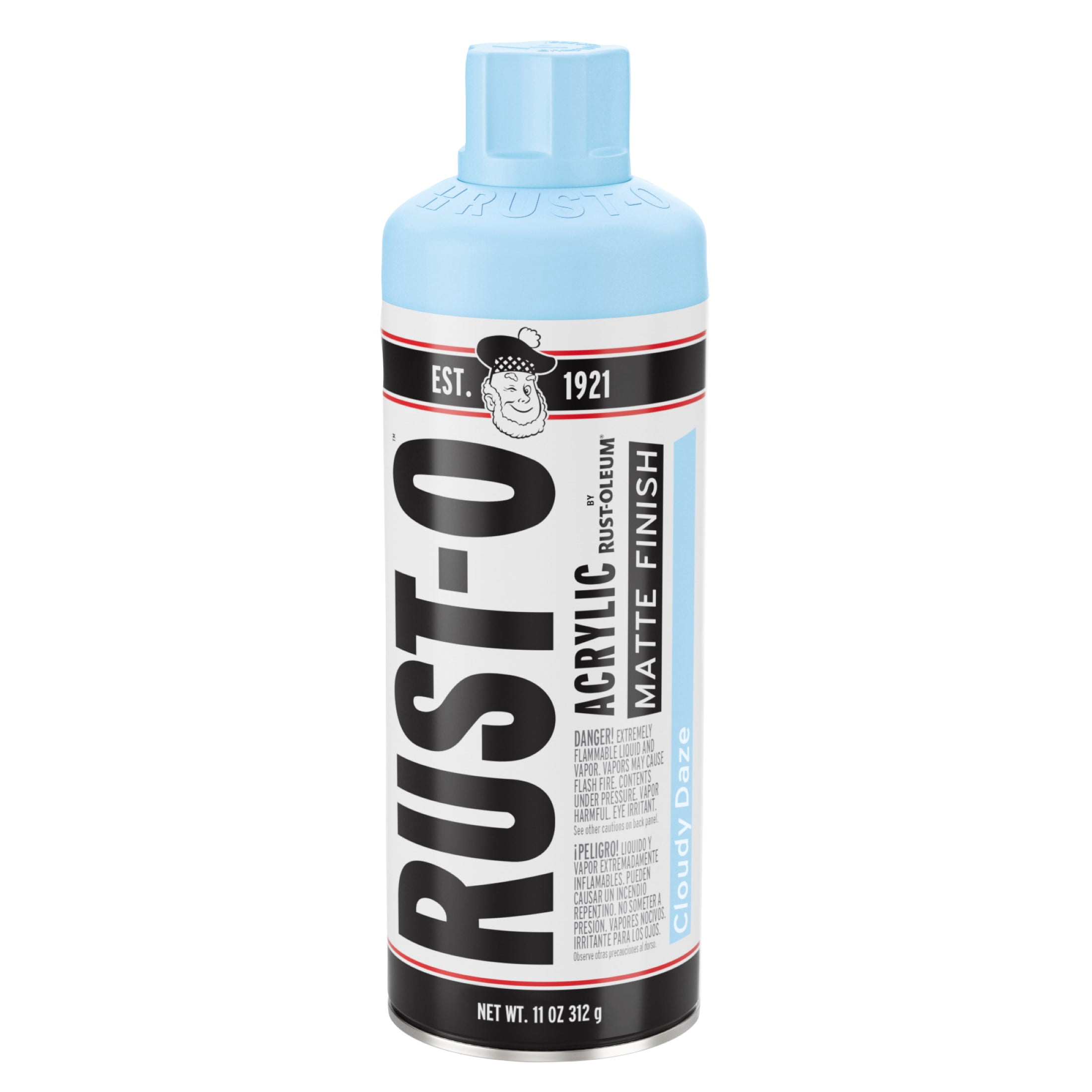 6 Pack, Cloudy Daze, Rust-Oleum Rust-O Acrylic Matte Spray Paint-392199, 11 oz