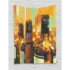 Wine Tapestry, Colorful Painting Style Bottles of Wine with Vivid Bruststrokes Beverage Artwork Print, Wall Hanging for Bedroom Living Room Dorm Decor, 40W X 60L Inches, Multicolor, by Ambesonne