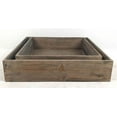 thumbnail image 1 of Ensemble de 2 Caisses Carrées en Bois, 1 of 1
