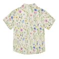thumbnail image 2 of Dailycode Small Short Sleeve Button Down Shirts Watercolor Wildflower Casual Shirt 3-10 Years, 2 of 9