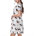 thumbnail image 2 of Disketp Dachshund Dog para Vestido de Manga Corta para Mujeres, Vestidos de Verano para Mujeres, Casual y Holgado para la Playa, 2 of 6