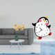 thumbnail image 2 of Tirador de latón con forma de lazo para cajones de cocina y armarios. Reloj de pared decorativo de madera con diseño de pingüino de dibujos animados., 2 of 8