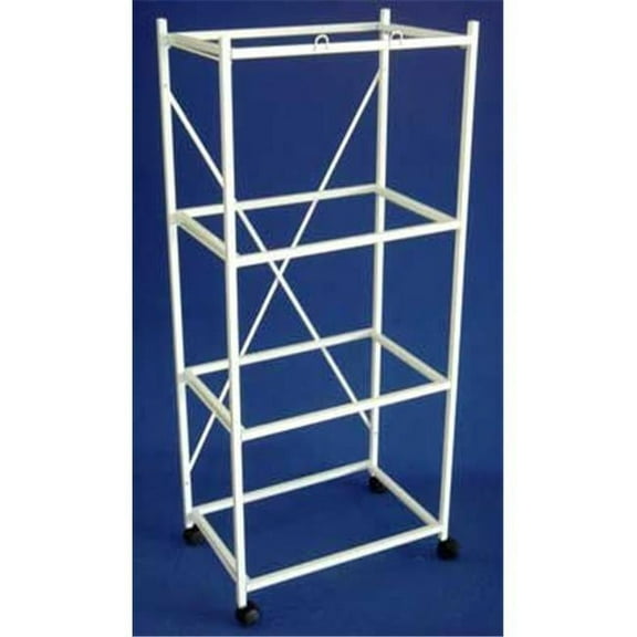 Four Shelf Stand for Small Bird Breeding Cages in White