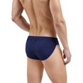 thumbnail image 3 of TANBOM Men's Polyamide Sexy Drawstring Triangle Swim Trunks Lightweight Comfortable DarkBlue L, 3 of 5
