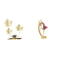 thumbnail image 1 of Estatua de figura,Estatuas de hojas y flores de metal,esculturas decorativas,Figuras decorativas para el hogar,para estante,mesa o vitrina.,Estatua de niña bailando,Estatua de bailarina de, 1 of 8