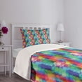 thumbnail image 3 of Ambesonne Geometric Quilted Bedspread Set 2 Pcs, Triangles, Twin Size, Multicolor, 3 of 5