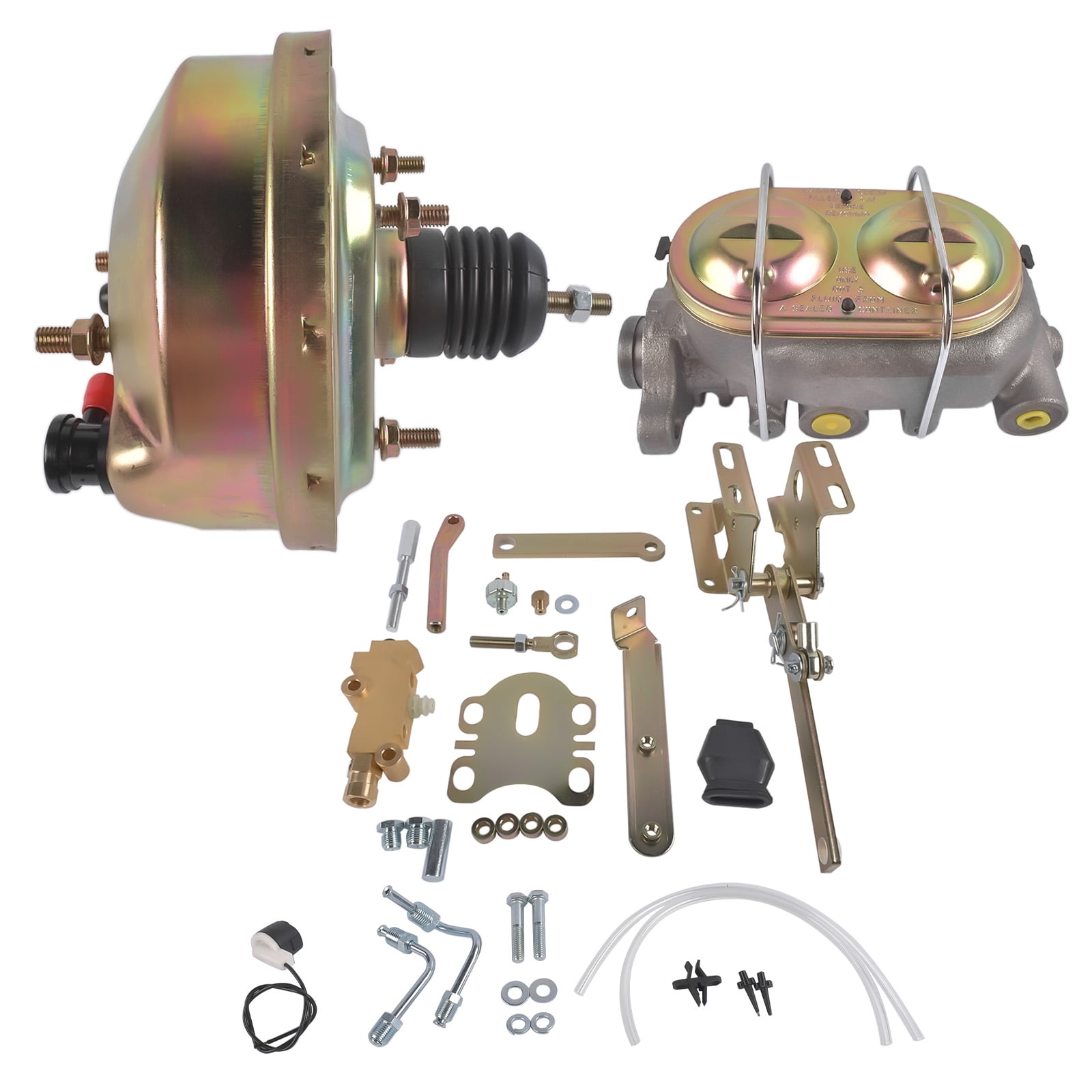 Mustrod For 1961-1964 Ford Thunderbird 8 inch Power Brake Booster Conversion Master Cylinder Disc Drum Kit
