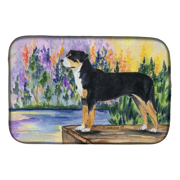 Caroline's Treasures Greater Swiss Mountain Dog Dish Drying Mat