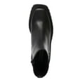 thumbnail image 3 of STEVE MADDEN Womens Black 1-1/2" Platform Comfort Cushioned Treaded Fella Square Toe Block Heel Zip-Up Leather Booties 6.5 M, 3 of 3