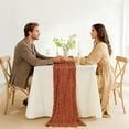 thumbnail image 6 of Sruoe Sage Red Cheesecloth Table Runner, 35x71 Inch Boho Decor for Kitchen Dining Table Home Party Wedding Centerpiece Decoration Spring Gift, 6 of 9