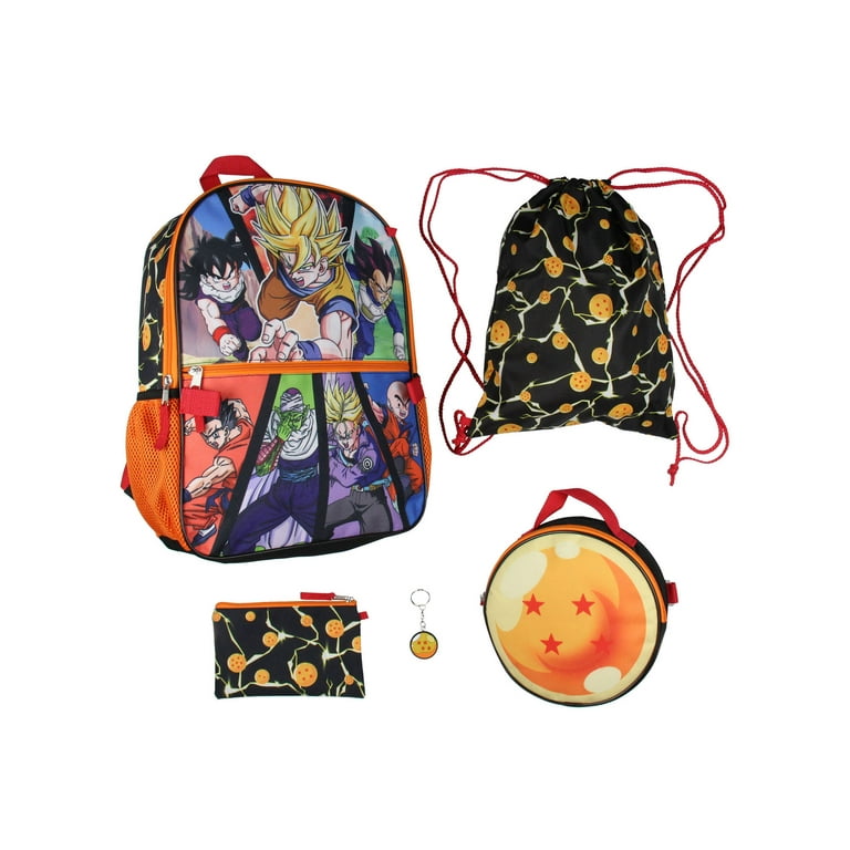 Dragon Ball Z Backpack Lunch Box Drawstring Bag Keychain Pencil