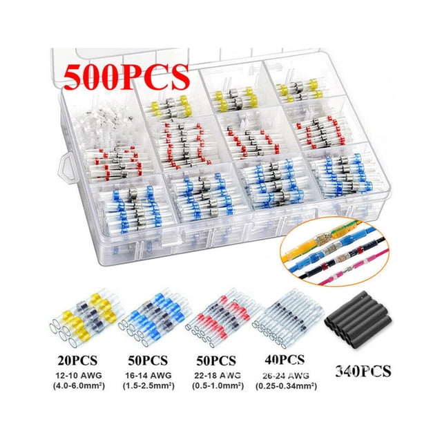 1 Set*Heat Shrink Tube Multicolored Assorted Sizes Polyolefin Shrinkage Sleeving Cables Plastic Bag Tubing Set Insulation Wires 500PCS