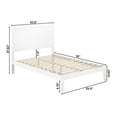 thumbnail image 6 of AFI NoHo 14" Full Wood Platform Bed Frame with Modern Panel Headboard, White, 6 of 6