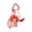 Red, variant on Cute Halloween Clown Plush Keychain 2.56 in Curly Hair Stuffed Clown Doll Hanging Charm for Backpack Purse Keys, Party Favor, Goodie Bag and Spooky Gift,Orange