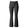 thumbnail image 5 of Women's Stretch Flare Pants High Waisted Slim Fit Pockets Casual Daily Wear Pants, 5 of 7