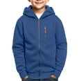 thumbnail image 2 of LIaqionyy Boys Cargo Hoodie Jackets Full Zip Long Sleeve Sweatshirt Activewear Fall Winter Outwear with Pockets, 2 of 8